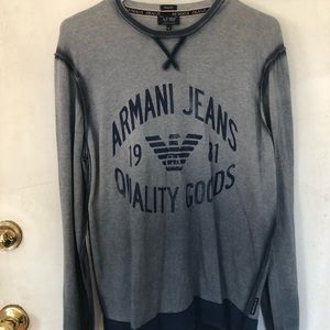 Men’s Knit Armani Jeans Co Ombré Light Sweater